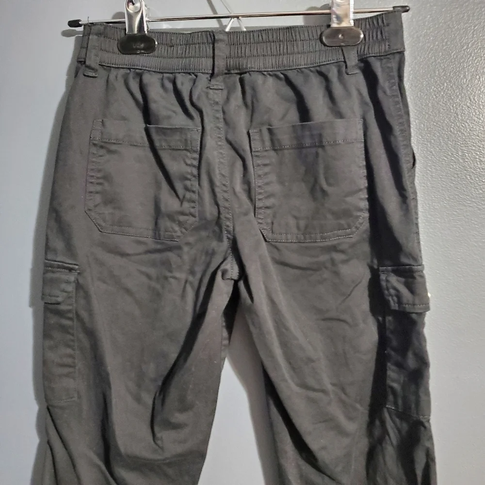 Justice Black Cargo Jogger Pants Girls Size 8